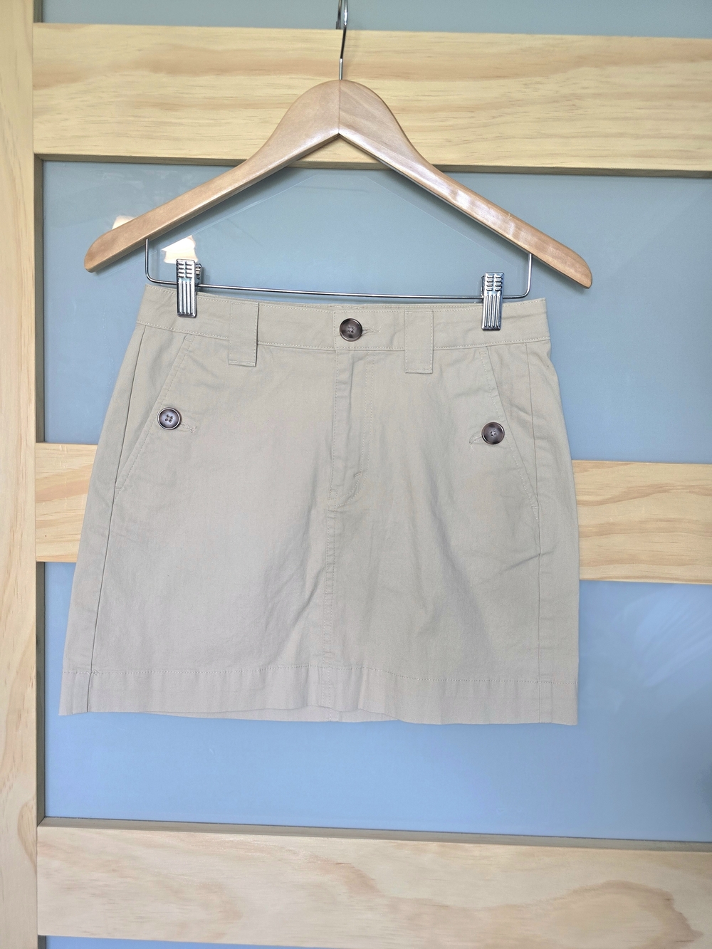 wild fable Beige Mini Skirt with Button Details